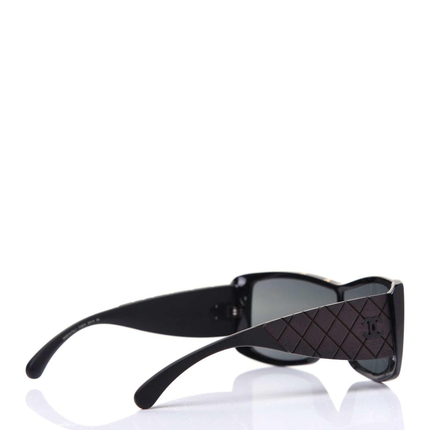 Wood Rubber Shield Sunglasses 71337A Black