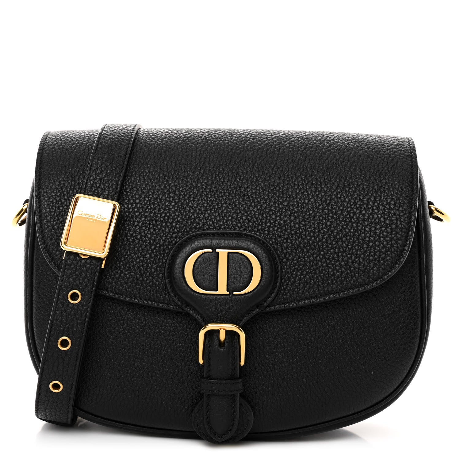 Christian Dior Grained Calfskin Medium Bobby Flap Black 1 of 9