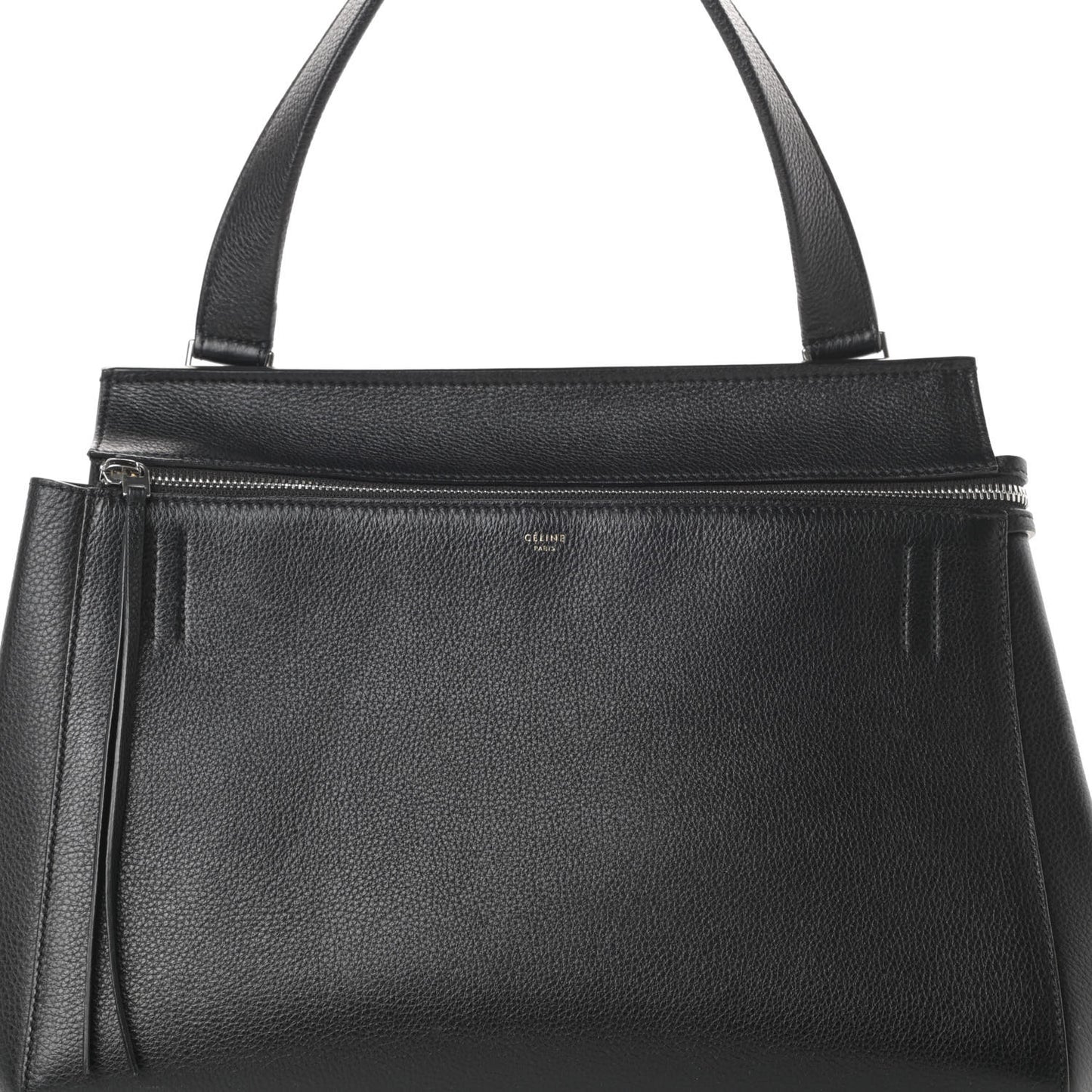 Supple Calfskin Medium Edge Shoulder Bag Black