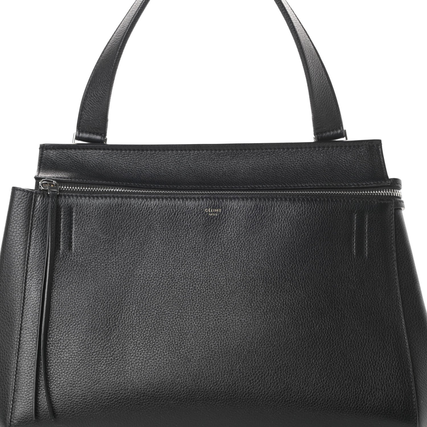 Celine Supple Calfskin Medium Edge Shoulder Bag Black 8 of 12