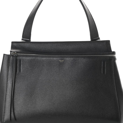 Celine Supple Calfskin Medium Edge Shoulder Bag Black 8 of 12