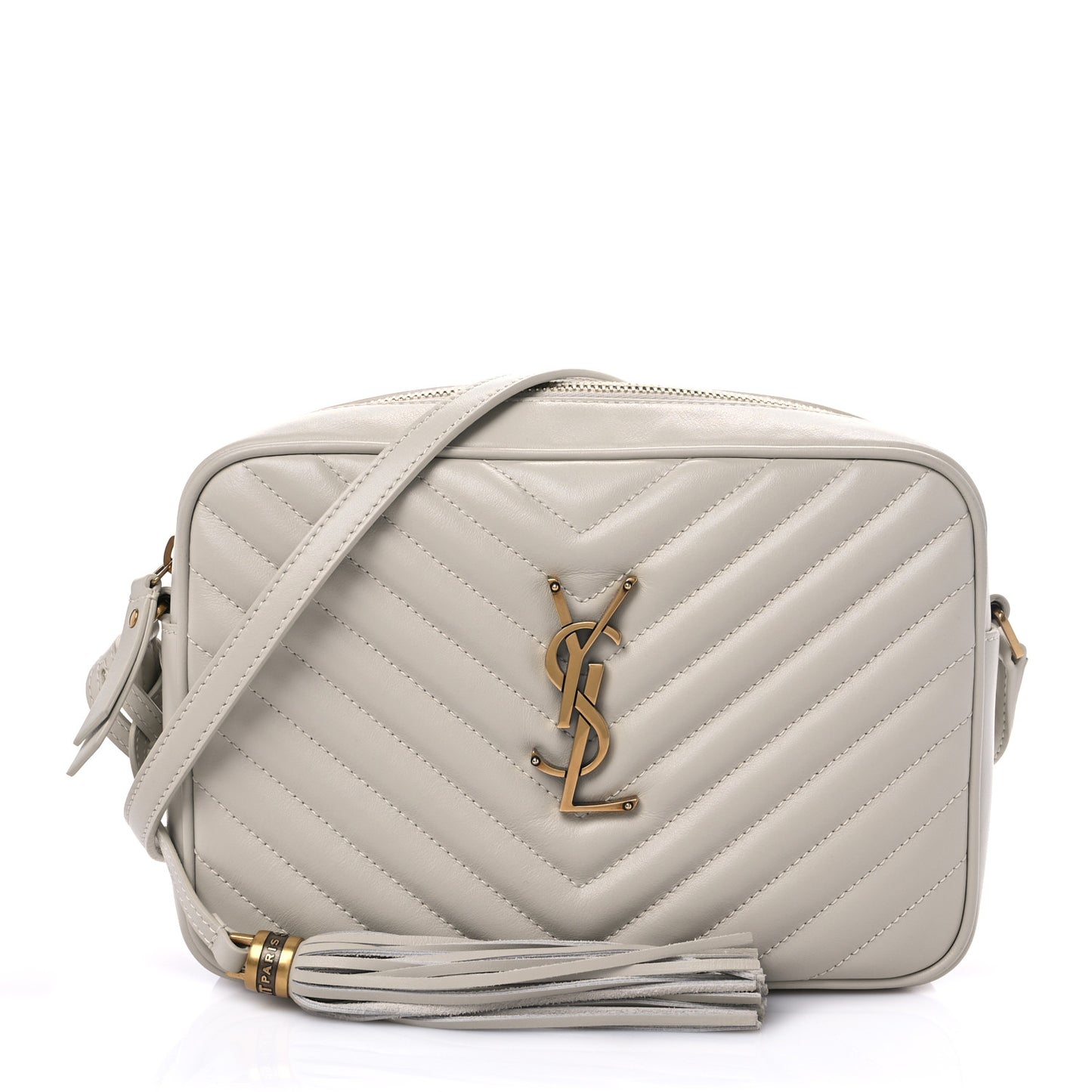 Calfskin Matelasse Monogram Lou Camera Bag Crema Soft