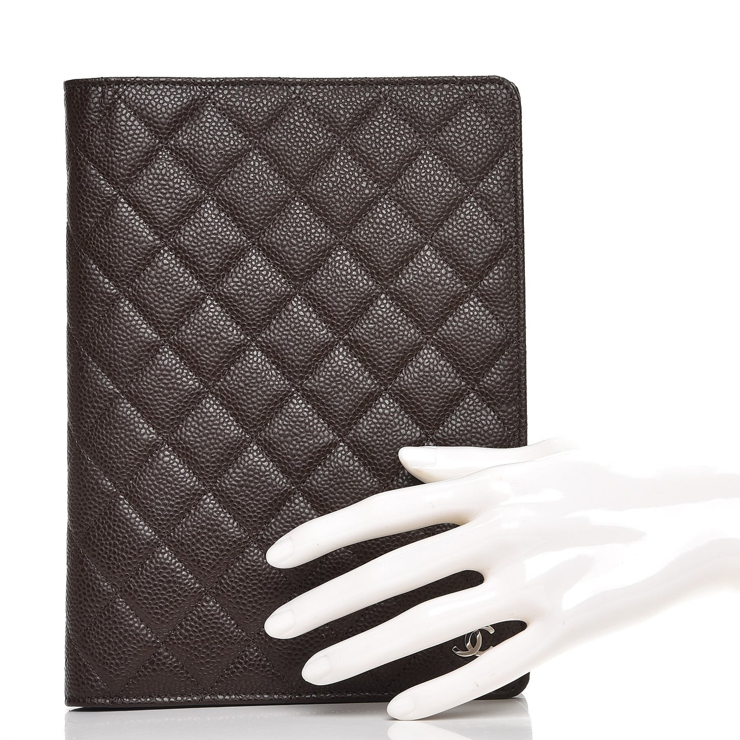 Caviar Quilted Notebook Agenda Cover Brown