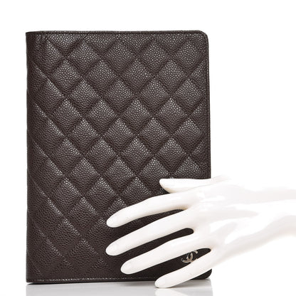 Chanel Caviar Quilted Notebook Agenda Cover Brown 2 of 9