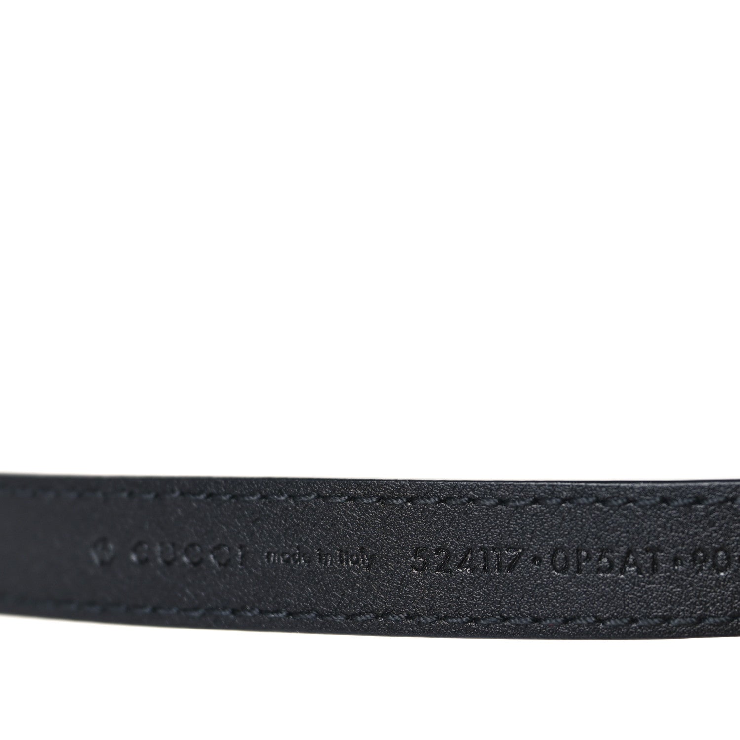Gucci Skipper Calfskin Enamel GG 15mm Belt 90 36 Black 6 of 7