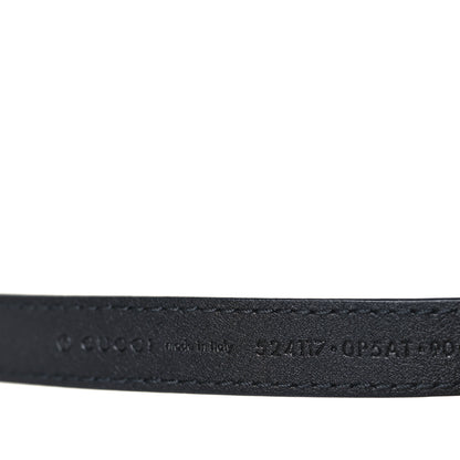 Gucci Skipper Calfskin Enamel GG 15mm Belt 90 36 Black 6 of 7