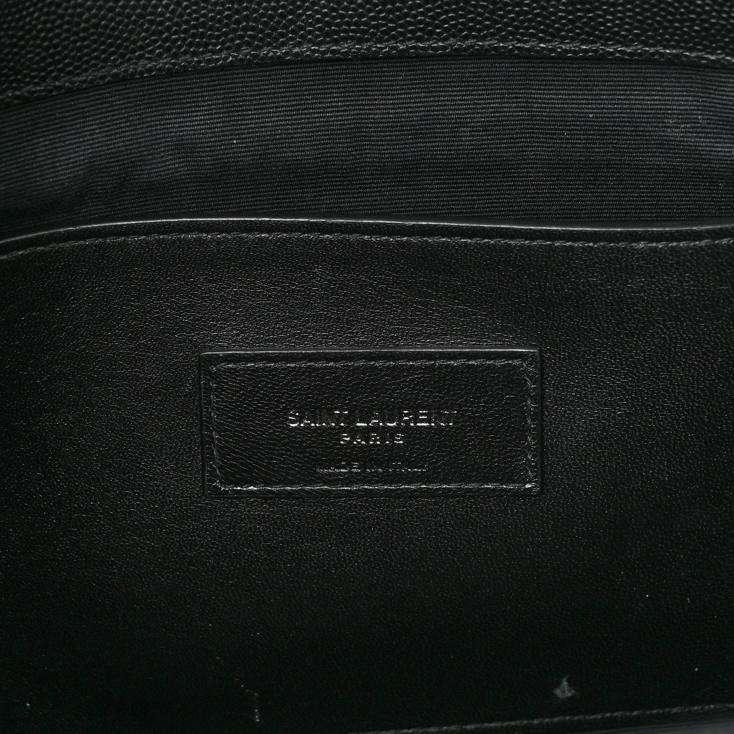 Saint Laurent Grain De Poudre Medium West Hollywood Monogram Fold-Over Black 6 of 10
