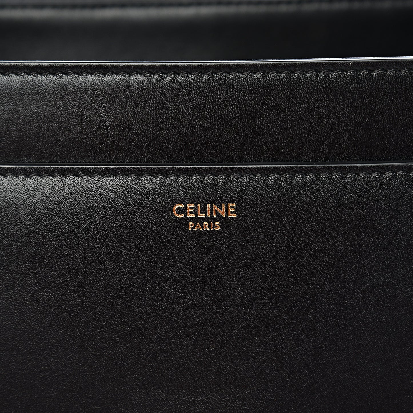 Satinated Calfskin Medium 16 Top Handle Bag Black