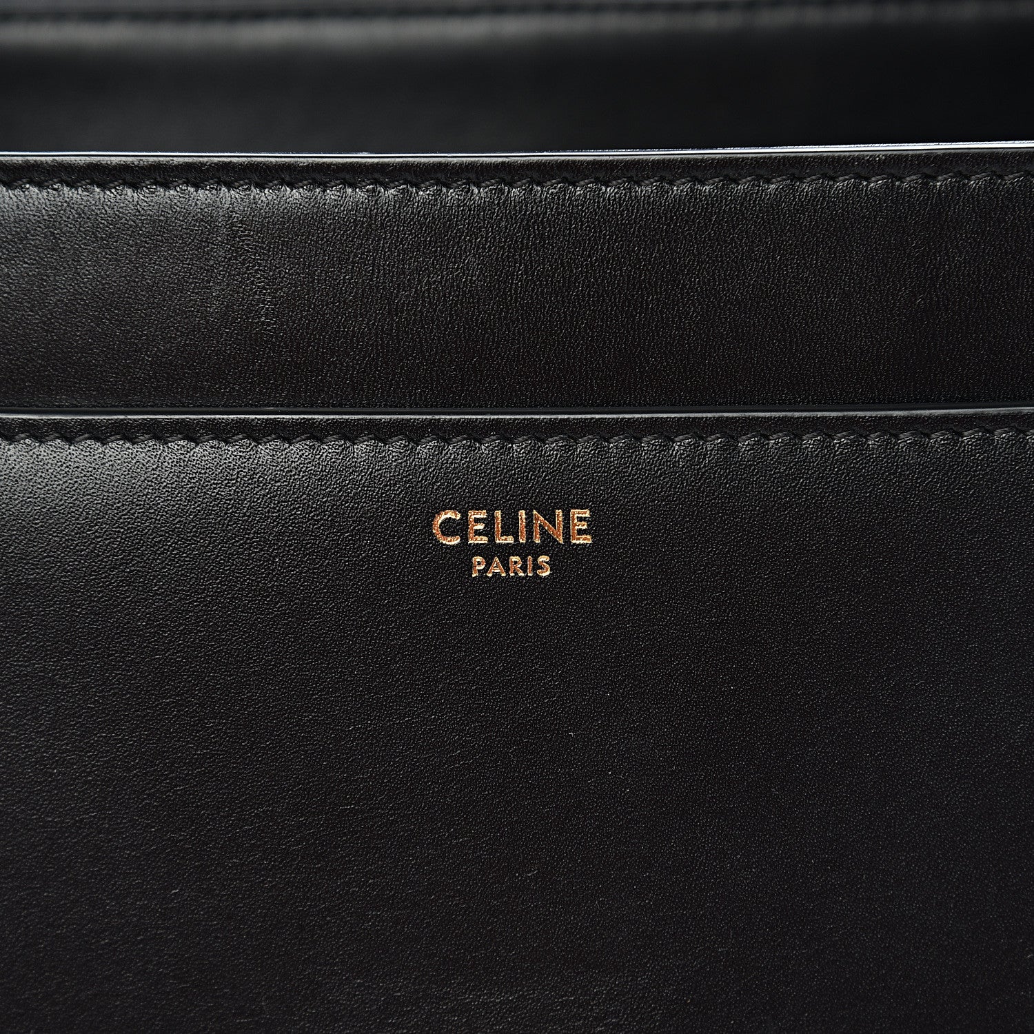Celine Satinated Calfskin Medium 16 Top Handle Bag Black 5 of 11