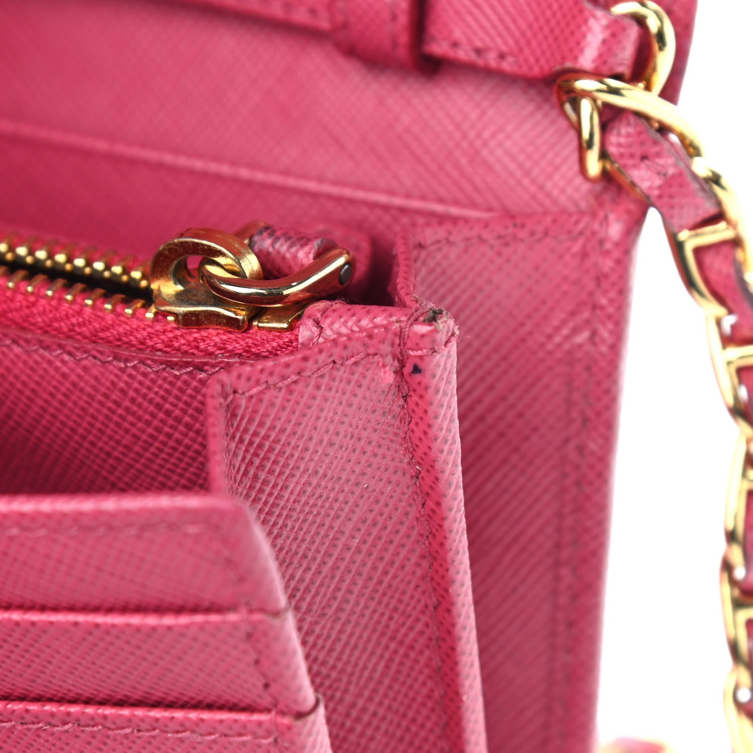 Prada Saffiano Metal Oro Chain Wallet Tamaris 10 of 14