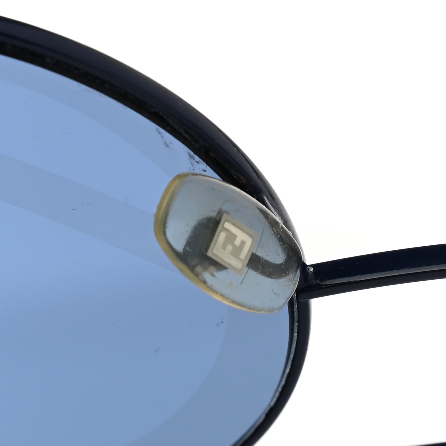 Metal F is Fendi Printed Run Away Round Frame Sunglasses FF 0285/S Black