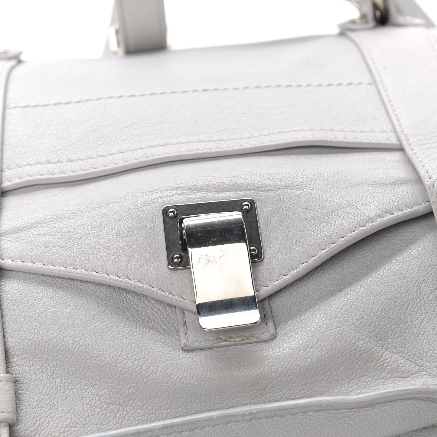 Lambskin Medium PS1 Satchel Pale Steel