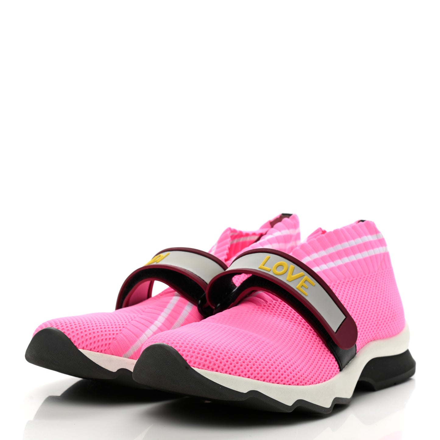 Stretch Yarn Stiff Band Rockoko Sneakers 37 Pink