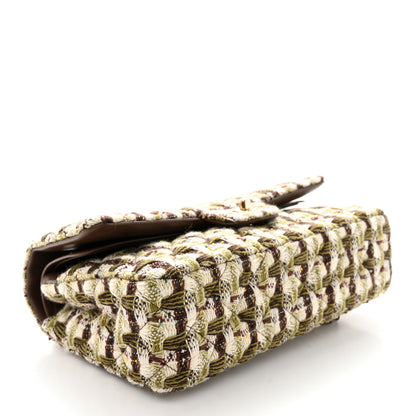 Chanel Tweed Quilted Medium Double Flap Brown 4 of 12