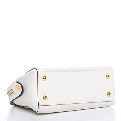 Fendi Vitello Baltico Ribbon Lace Up Floral Small DotCom Click Chain Satchel White Multicolor 4 of 7