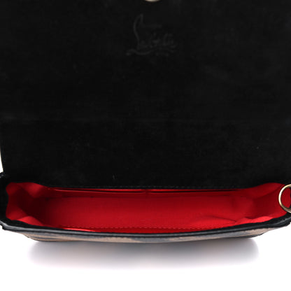 Christian Louboutin Calfskin Empire Leopard Spiked Zoompouch Crossbody Brown Gold 5 of 14