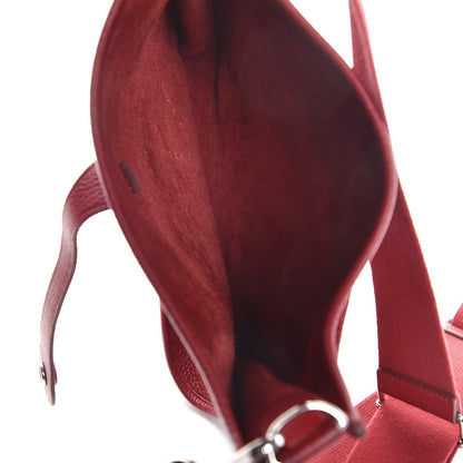 Hermes Taurillon Clemence Evelyne III PM Rouge Garance 5 of 7