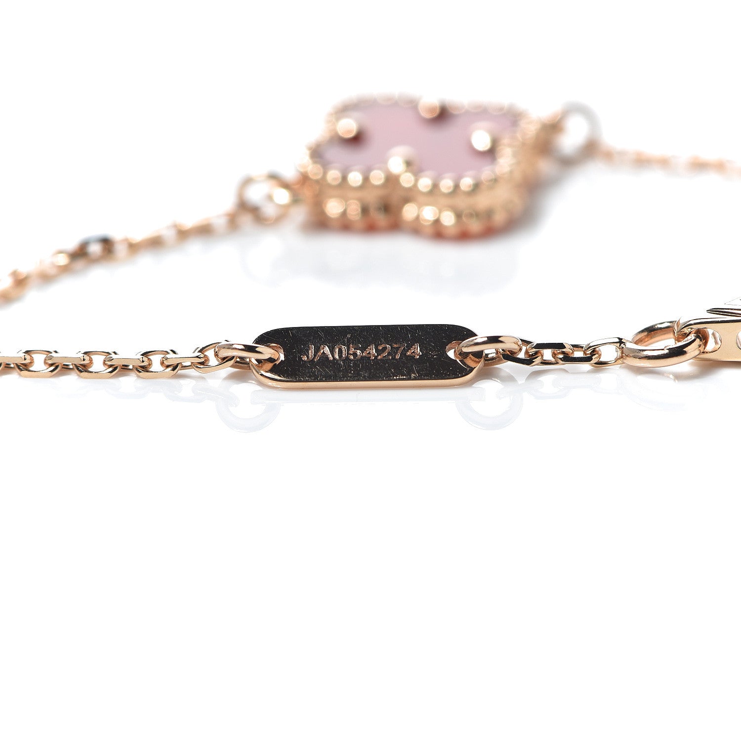Van Cleef & Arpels 18K Rose Gold Carnelian Sweet Alhambra Bracelet 5 of 7