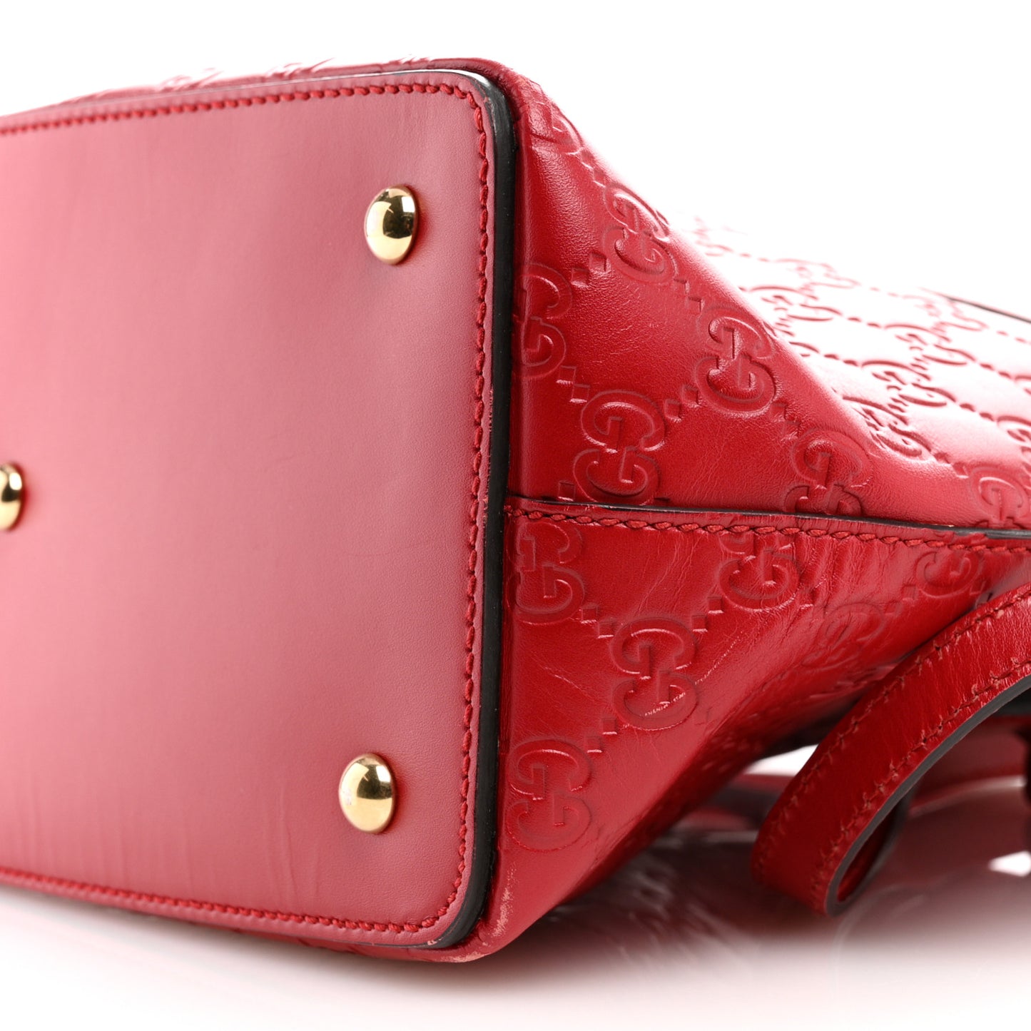 Guccissima Linea A Foldover Tote Red