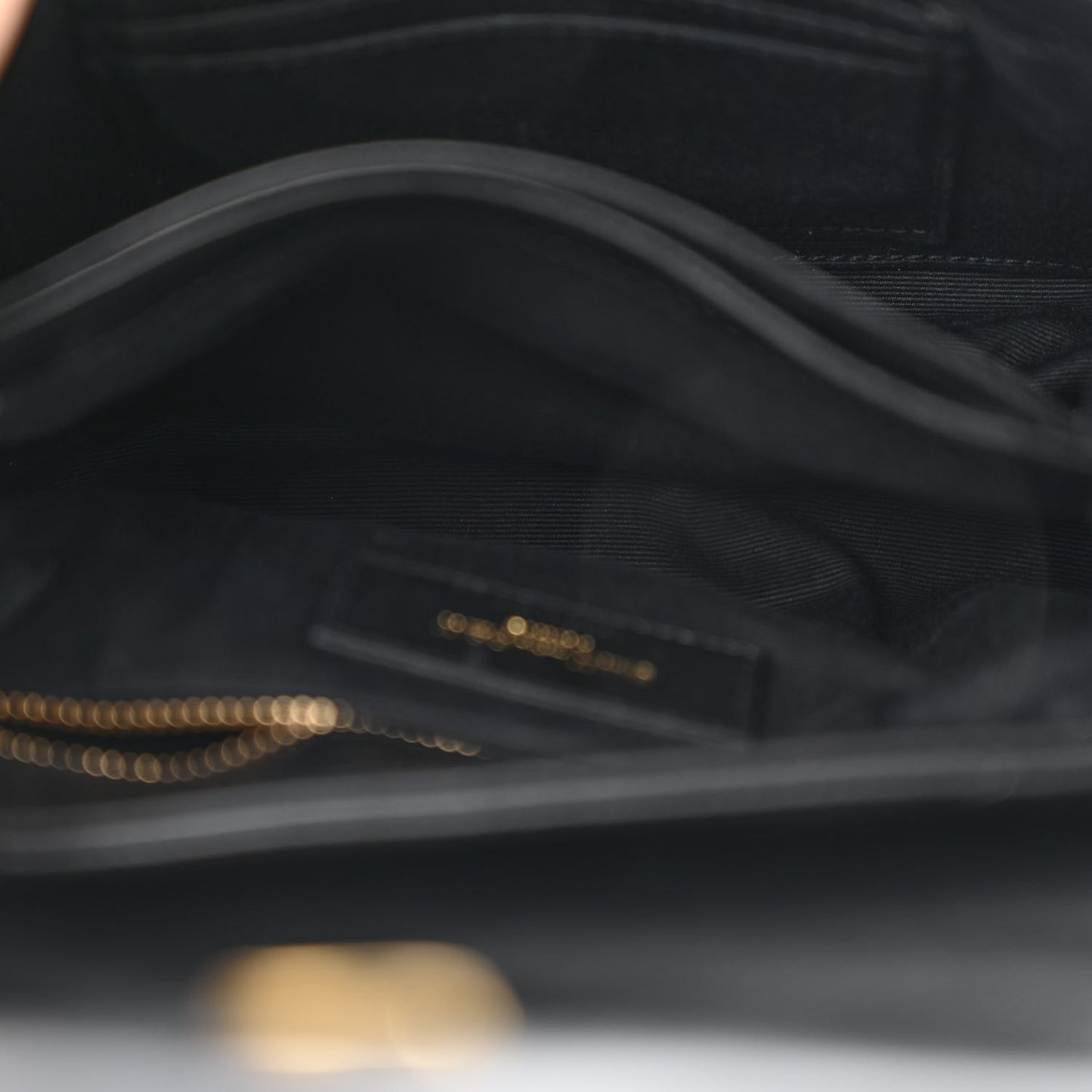 Calfskin Y Quilted Monogram Toy Loulou Crossbody Bag Black