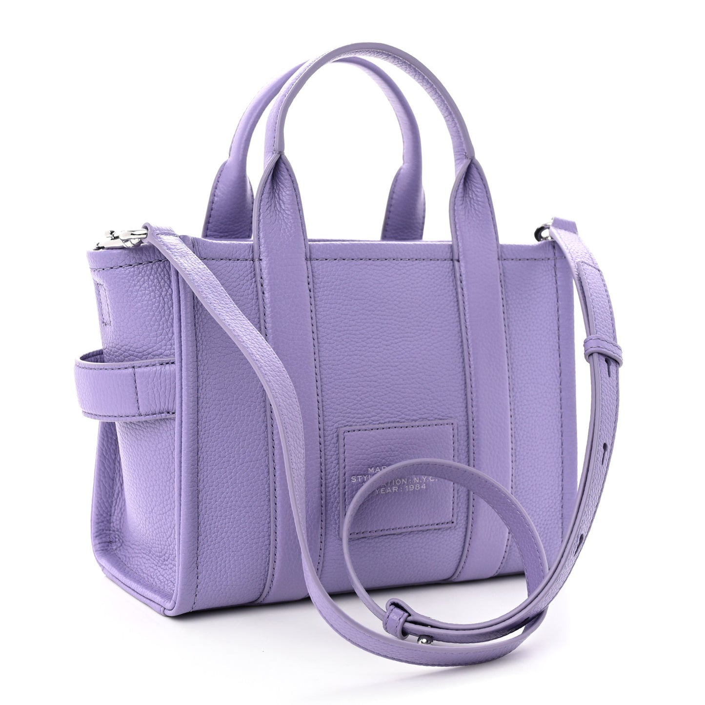 Grained Calfskin Small The Tote Bag Purple
