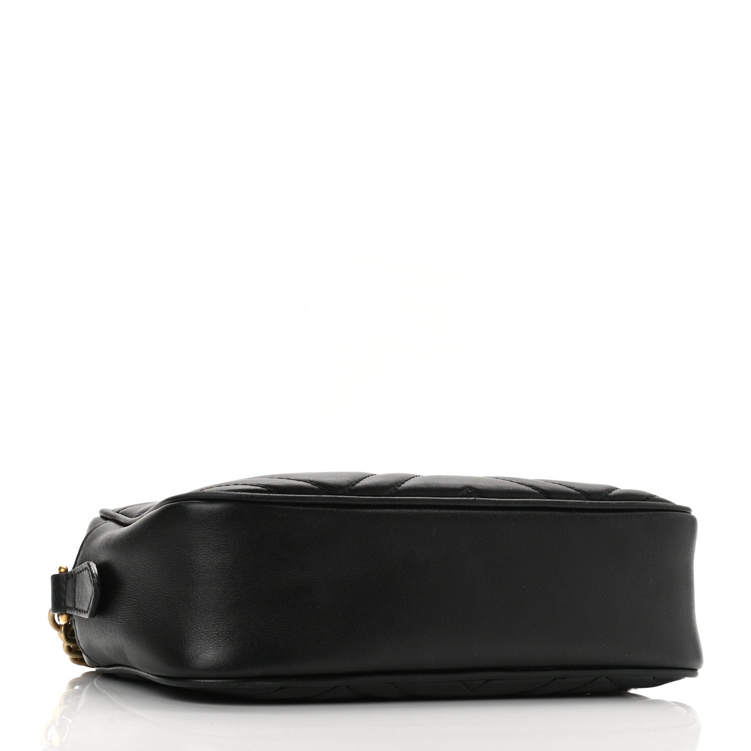 Gucci Calfskin Matelasse Small GG Marmont Chain Shoulder Bag Black 4 of 13