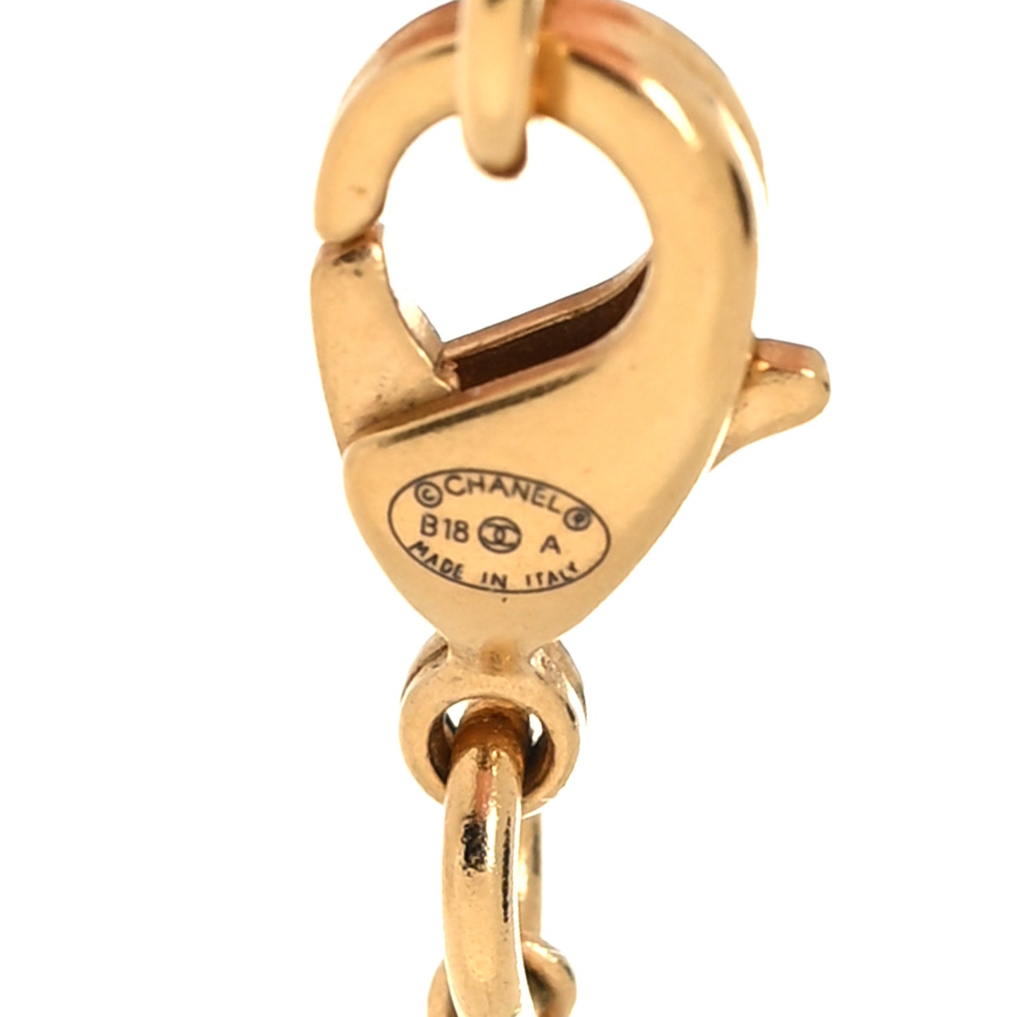 Anchor CC Pendant Necklace Gold