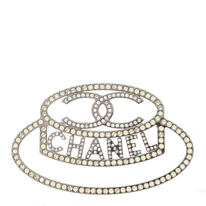Chanel Ruthenium Strass Crystal Hat Brooch Pale Yellow 1 of 5