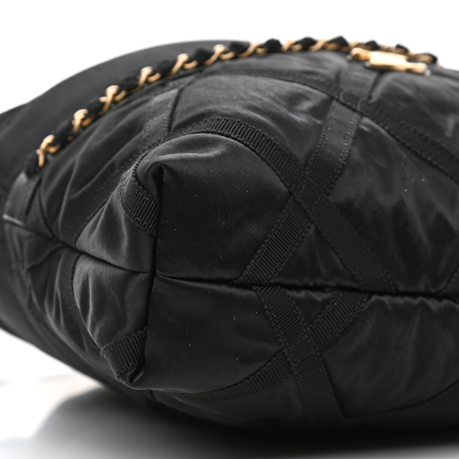 Chanel Nylon Grosgrain Large Lifestyle Pouch With Foldable Tote Black 6 of 12