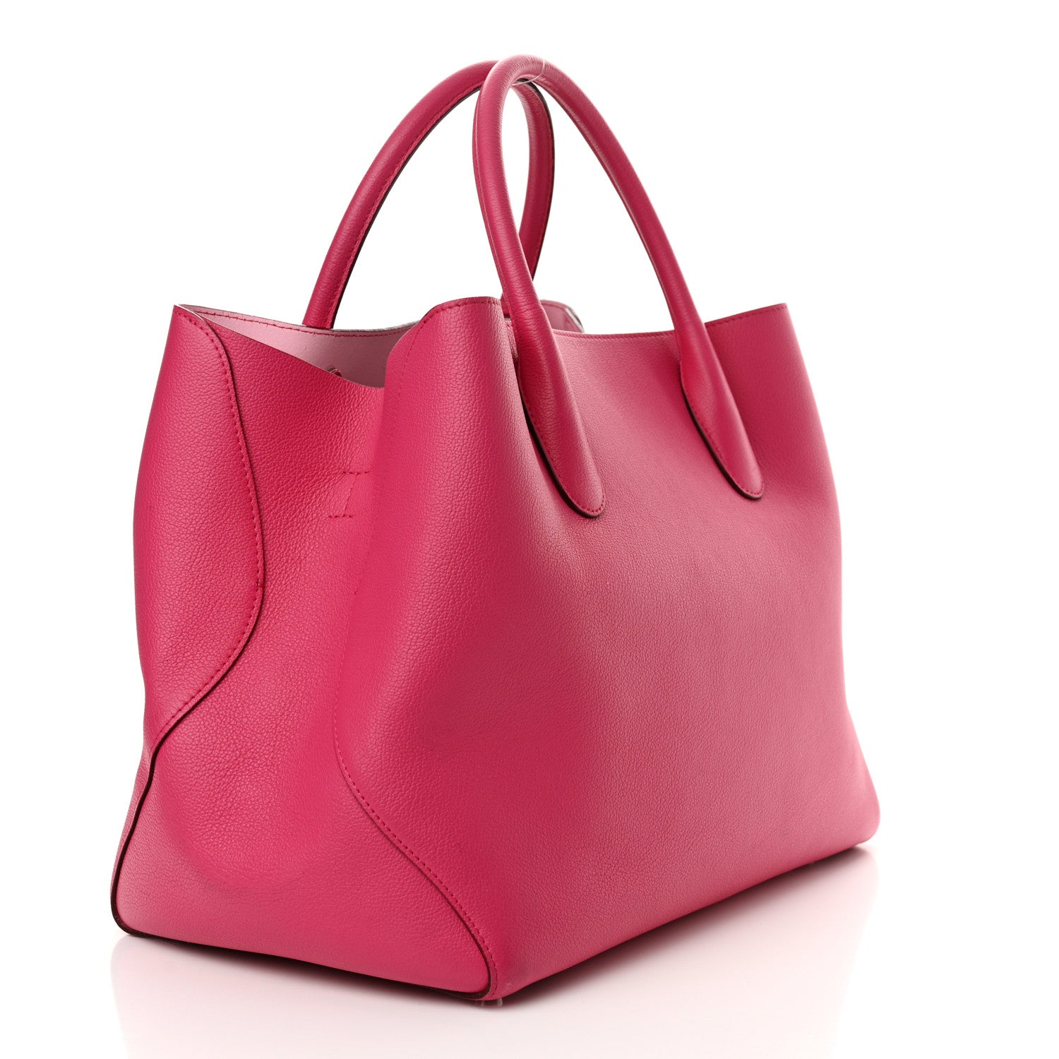 Christian Dior Supple Grained Calfskin Large Open Bar Tote Pink 3 of 12