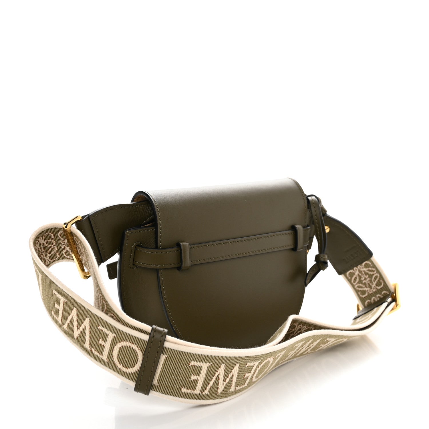 Loewe Calfskin Jacquard Mini Gate Dual Bag Autumn Green 2 of 10