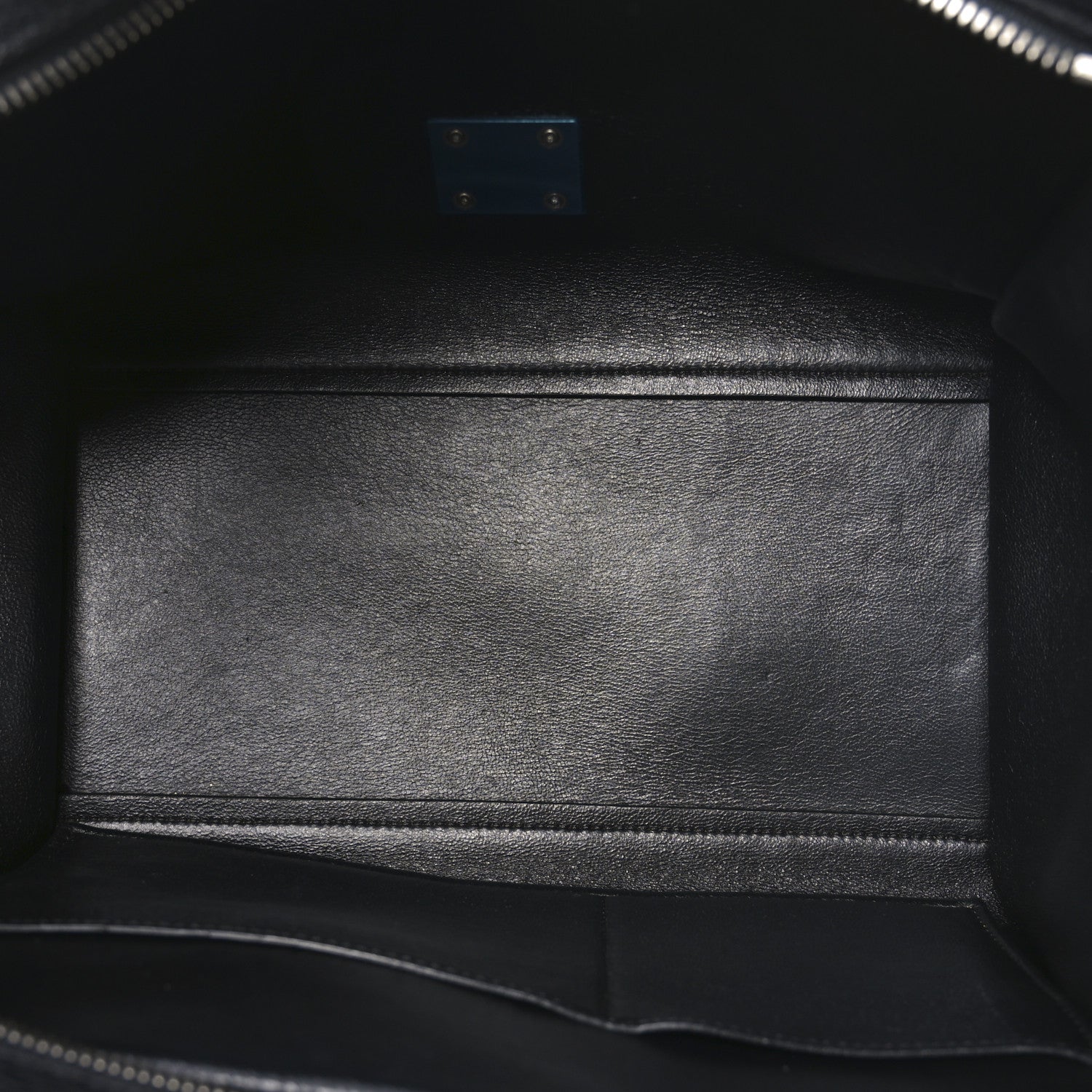 Celine Drummed Calfskin Suede Small Trapeze Black 5 of 9