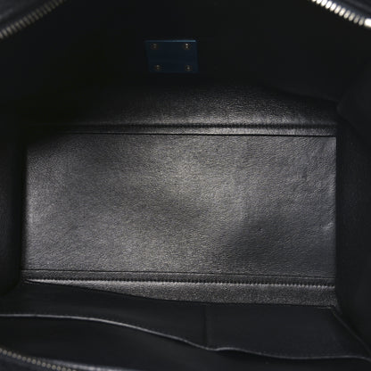 Celine Drummed Calfskin Suede Small Trapeze Black 5 of 9