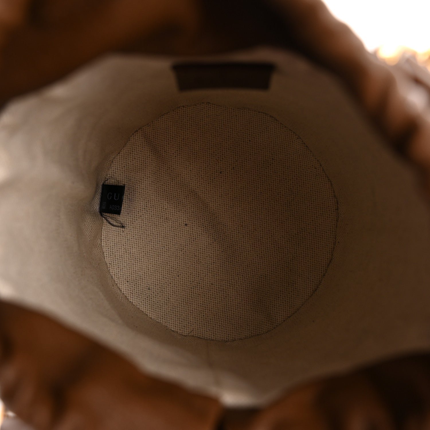 Gucci GG Supreme Monogram Azalea Sakai Calfskin Small Horsebit 1955 Drawstring Bucket Bag Beige Ebony Brown Sugar 5 of 12