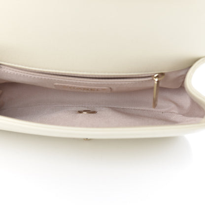Chanel Caviar Quilted Small Studded Flap Off White 5 of 10