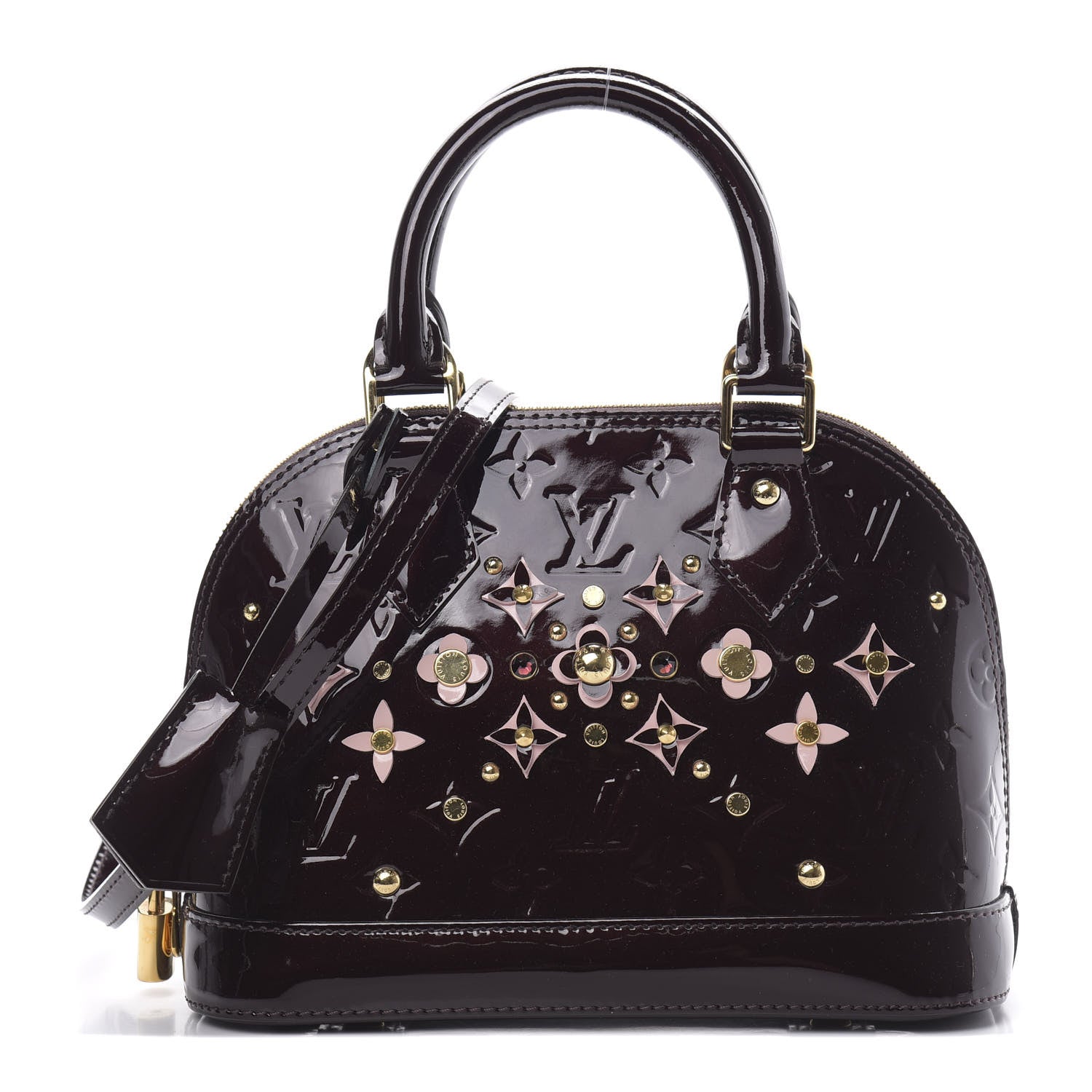 Louis Vuitton Vernis Flowers Alma BB Amarante 1 of 10