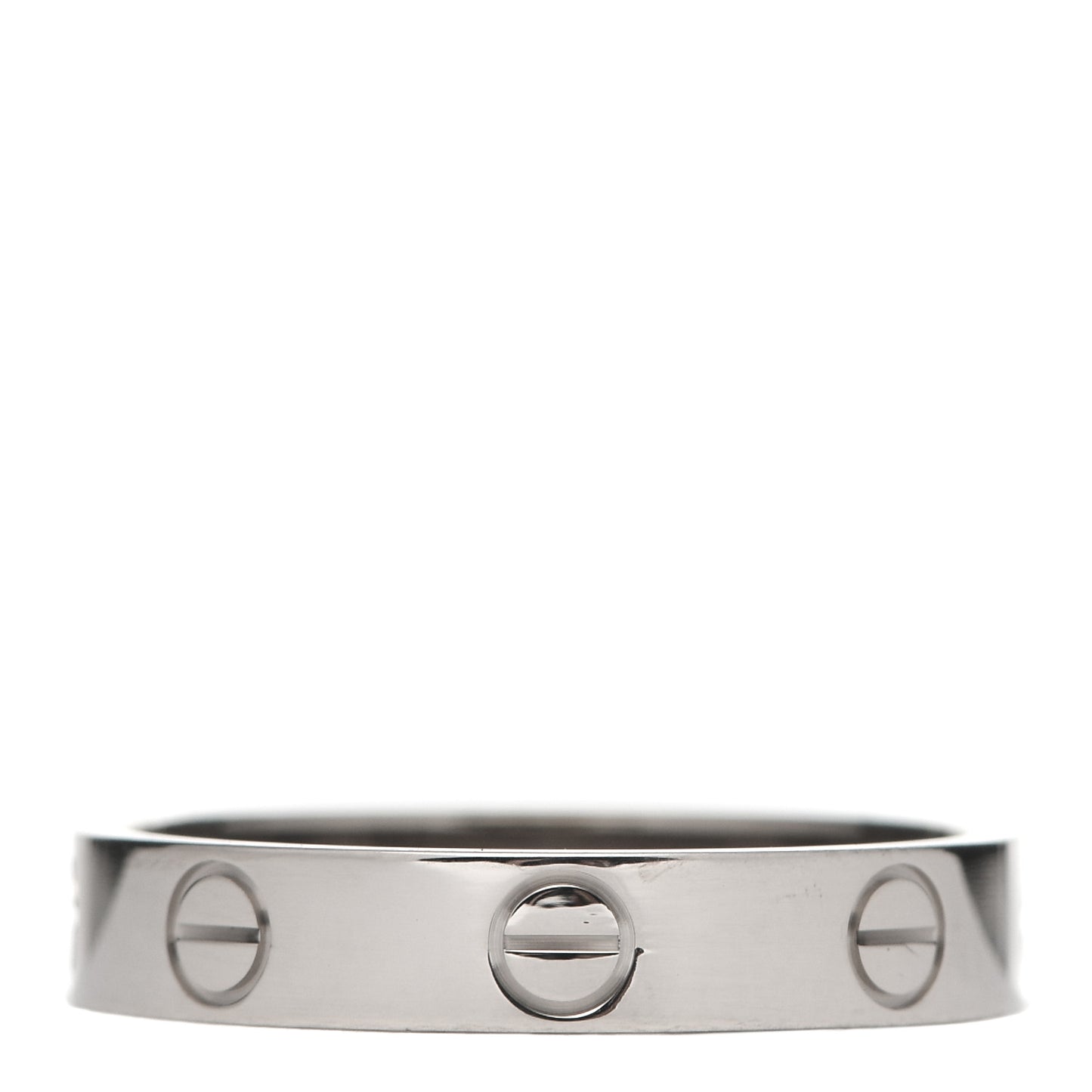 18K White Gold 3.5mm LOVE Wedding Band Ring 53 6.5