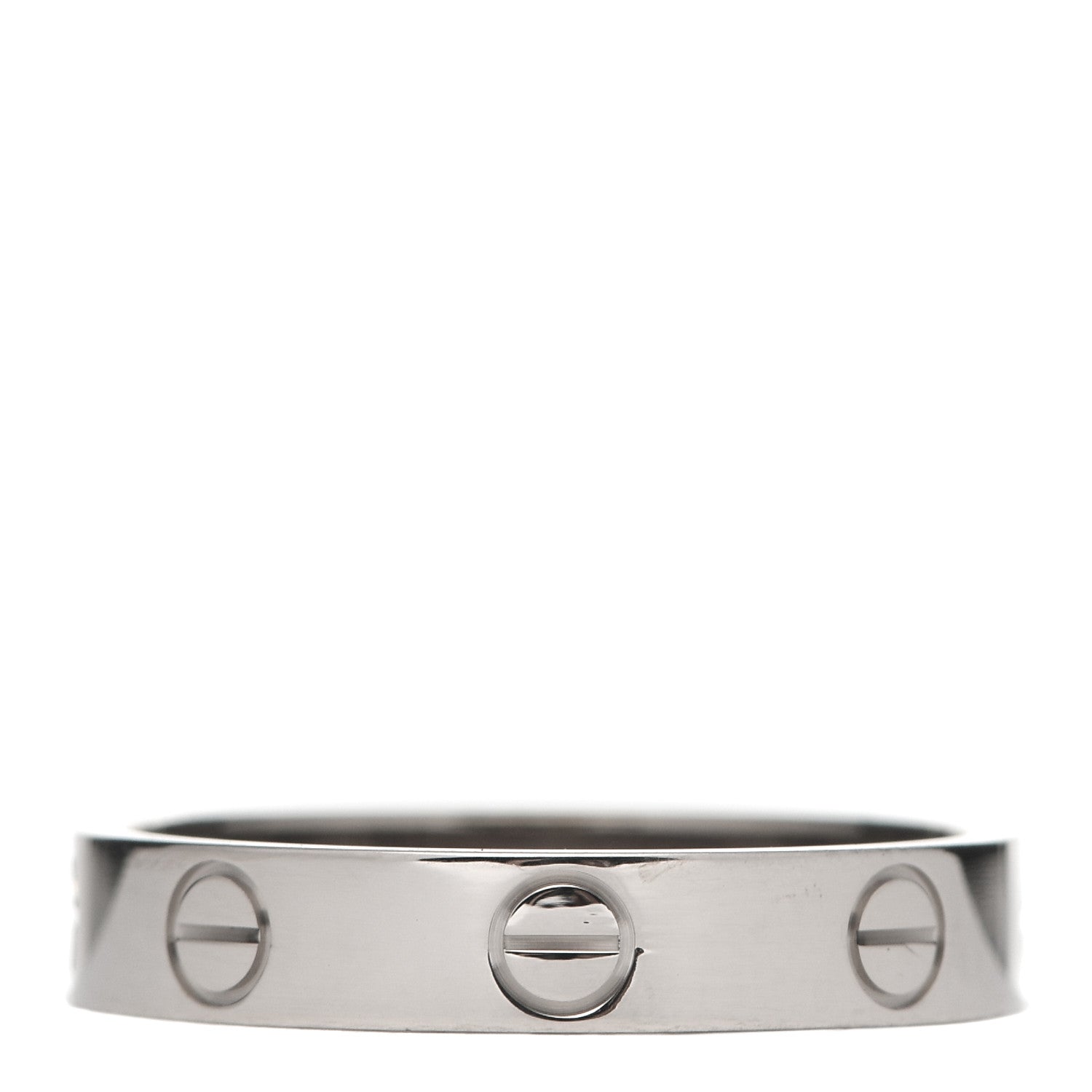 Cartier 18K White Gold 3.5mm LOVE Wedding Band Ring 53 6.5 3 of 6