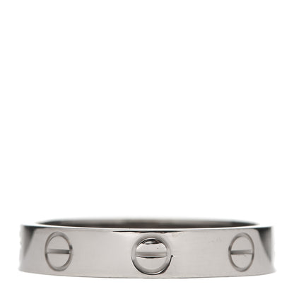 Cartier 18K White Gold 3.5mm LOVE Wedding Band Ring 53 6.5 3 of 6