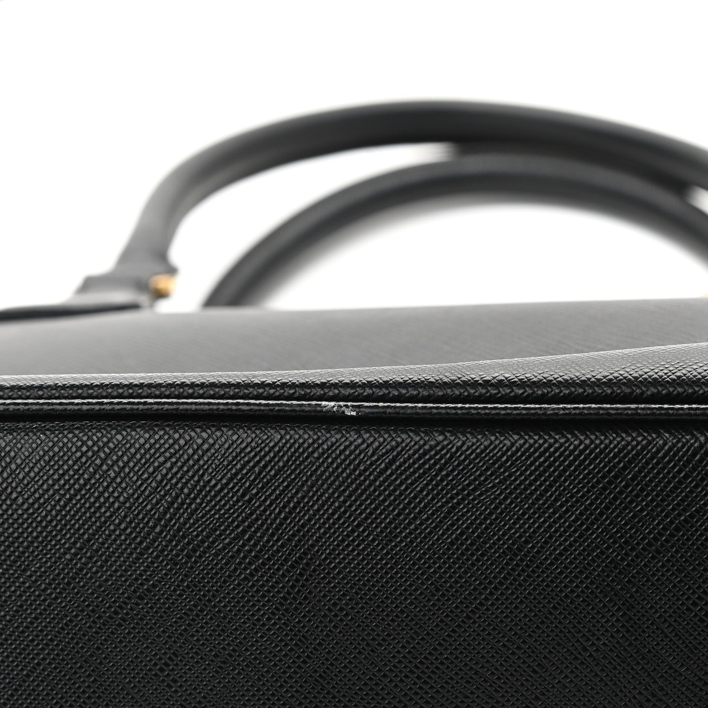 Saffiano Small Galleria Double Zip Tote Black