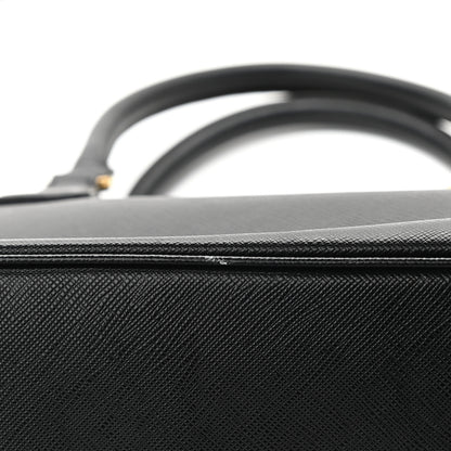 Prada Saffiano Small Galleria Double Zip Tote Black 9 of 9