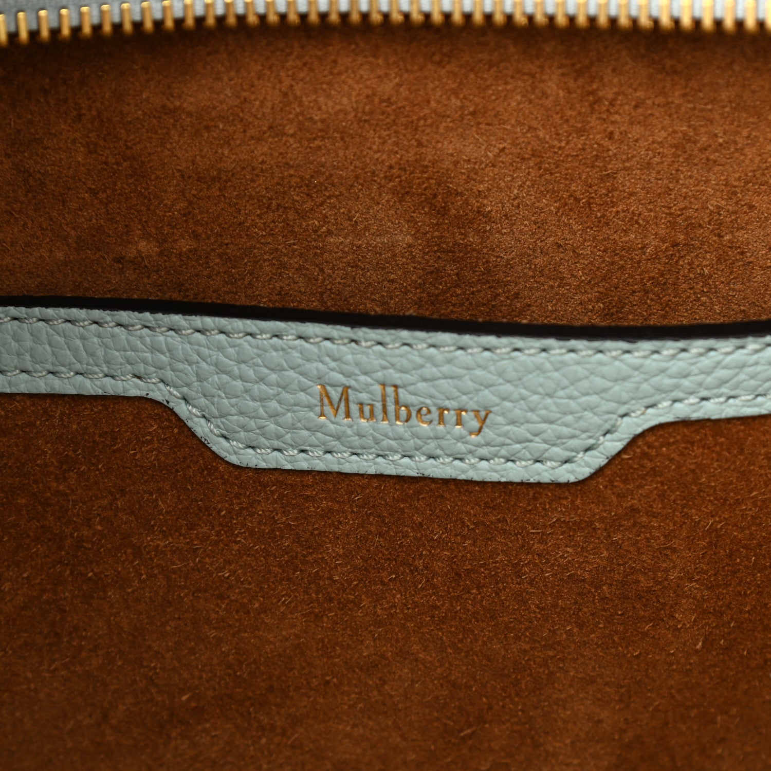 Mulberry Small Classic Grain Small Bayswater Zip Tote Light Antique Blue 9 of 12