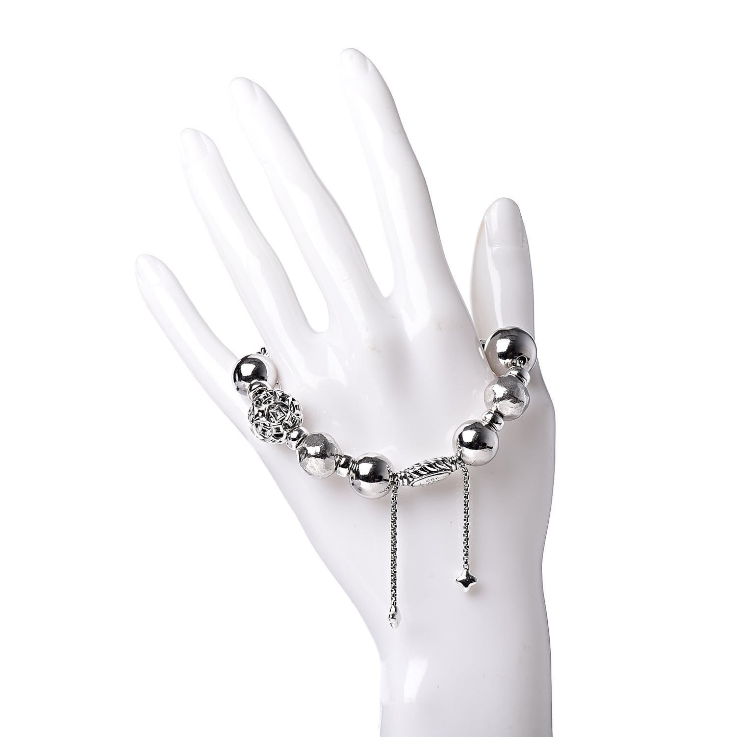 Sterling Silver 18K Yellow Gold 12-14mm Elements Bead Bracelet