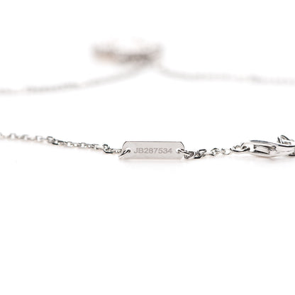Van Cleef & Arpels 18K White Gold Mother of Pearl Vintage Alhambra Pendant Necklace 5 of 5