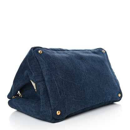 Prada Denim Logo Tote Avio 3 of 4