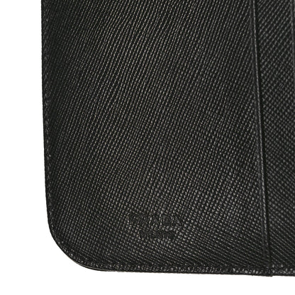Prada Tessuto Nylon Compact Zip Around Wallet Black 6 of 10