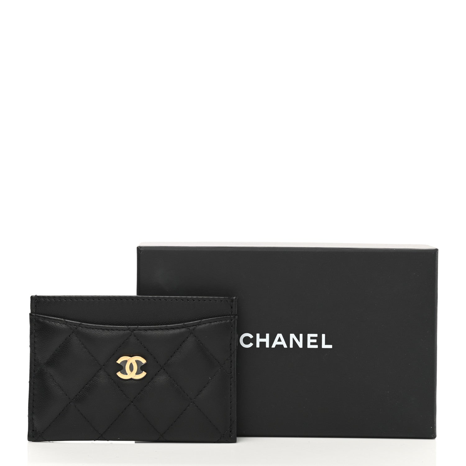 Chanel Lambskin Quilted Card Holder Black 9 of 9