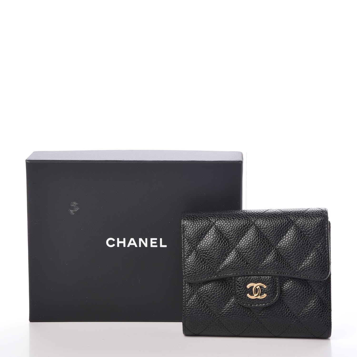 Chanel Caviar Quilted Compact Flap Wallet Black 9 of 9