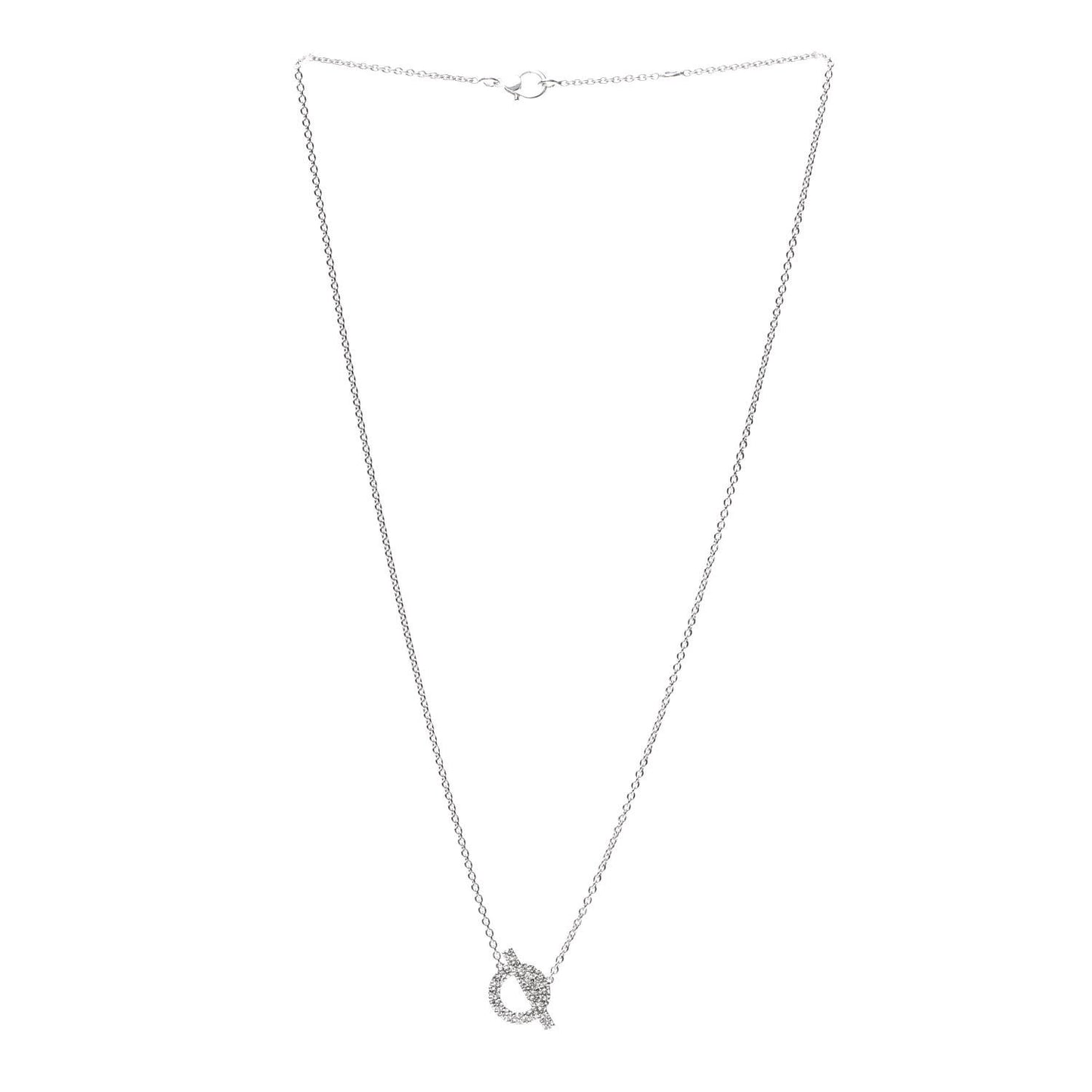 18K White Gold Diamond Finesse Pendant Necklace