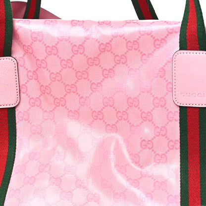 Gucci Crystal Monogram Web Medium Duffle Bag Pink 7 of 11